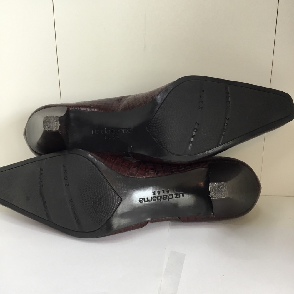Women's Shoes Liz Claiborne Flex Heel/ Pumps Embossed Print Size 7.5 - Picture 12 of 12